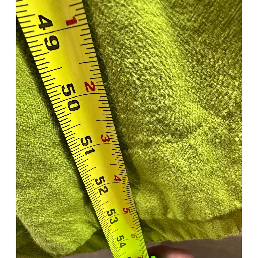 Free People Lime Green Ruffle Neck Tie Back Cotton Midi Dress Womens Medium - Picture 6 of 8